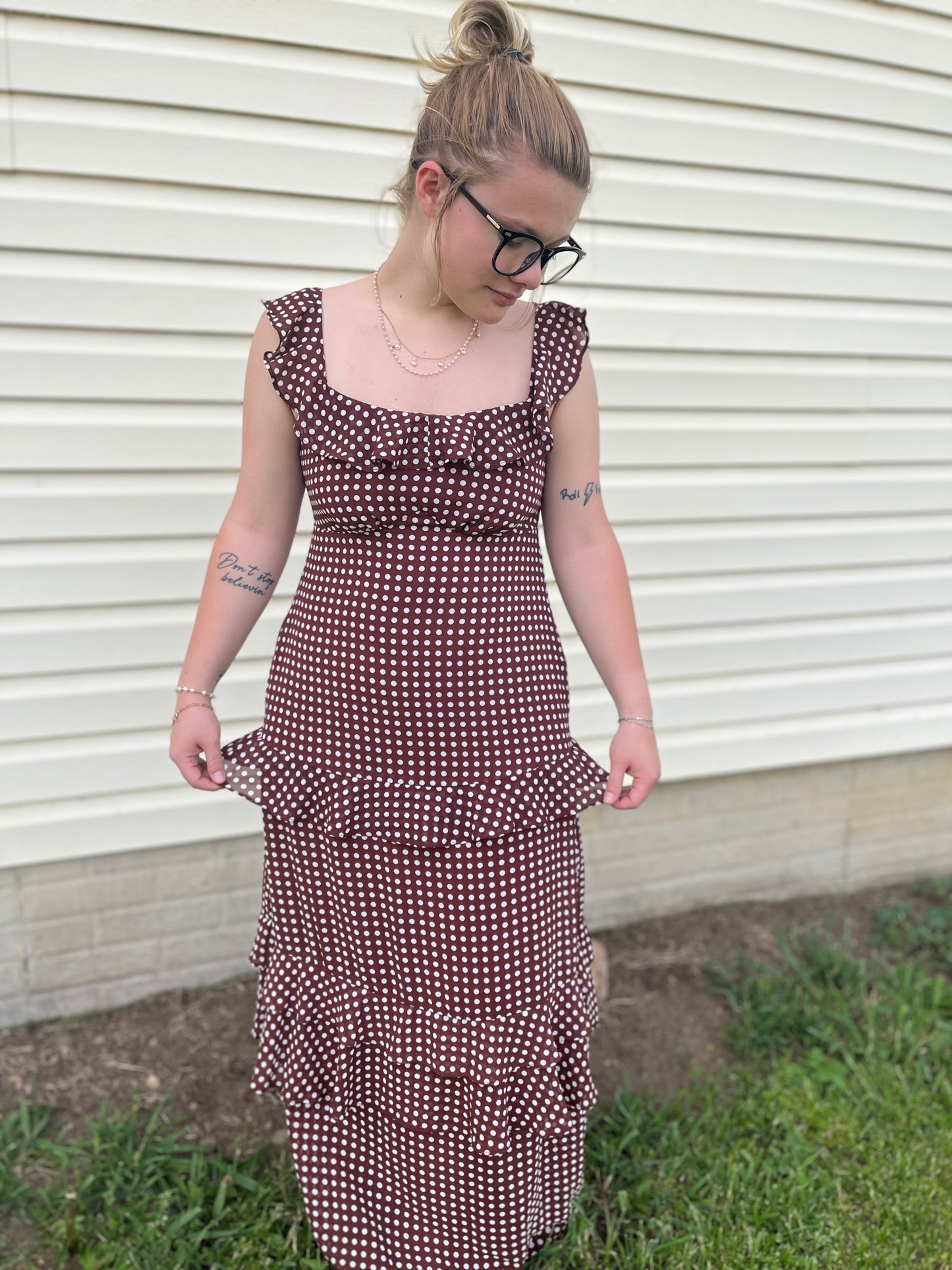 Sunday Stroll Polka Dot Dress