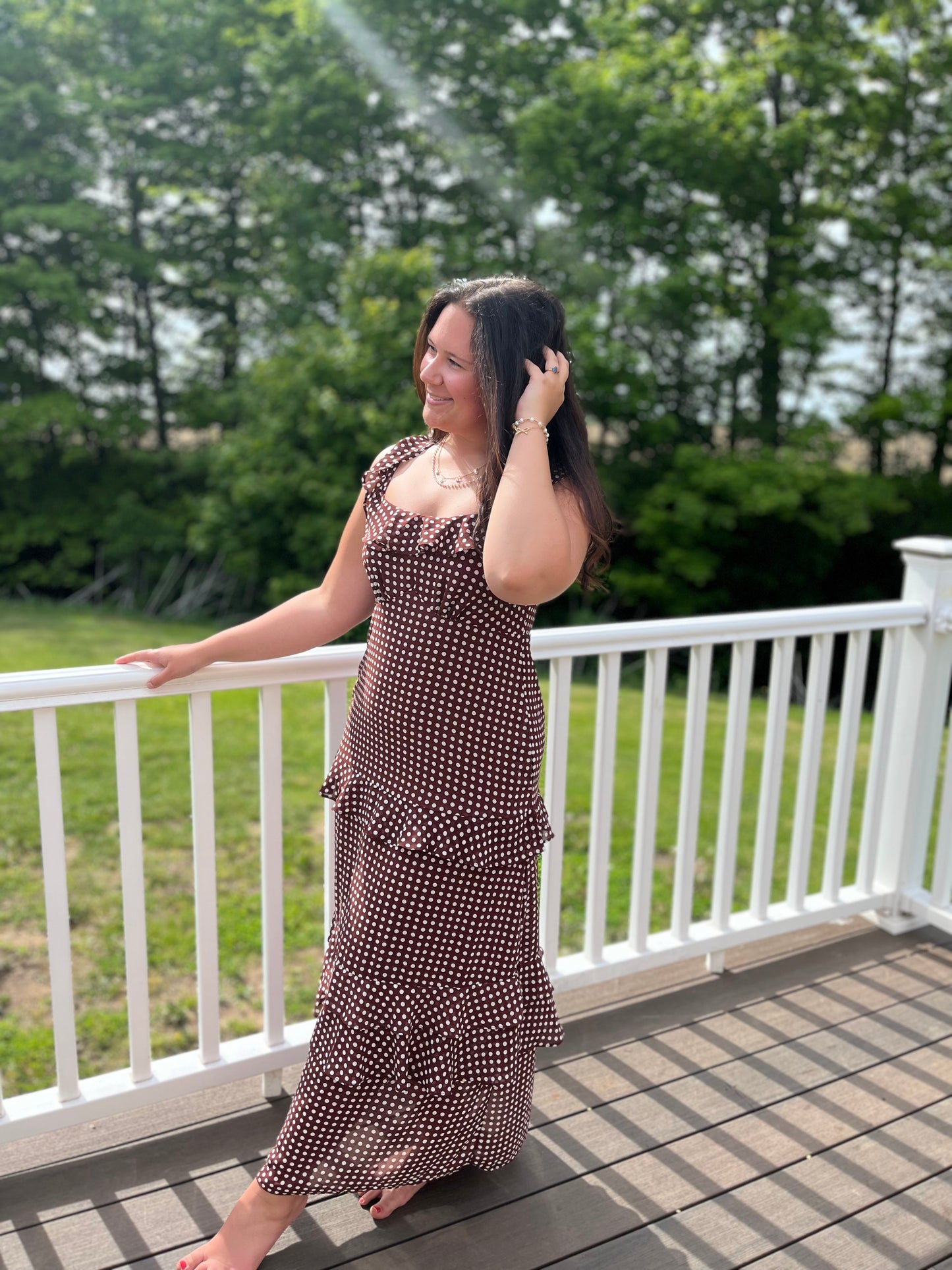 Sunday Stroll Polka Dot Dress